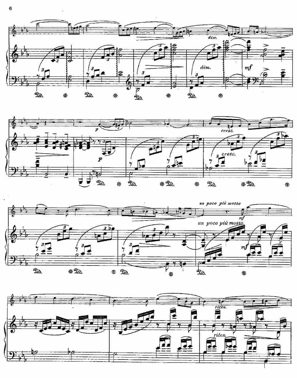 Le Calme（Op.57 No.1）（长笛+钢琴伴奏） 长笛乐谱_第5张