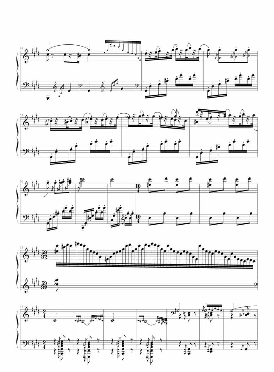 匈牙利狂想曲第二号 钢琴乐谱_第3张