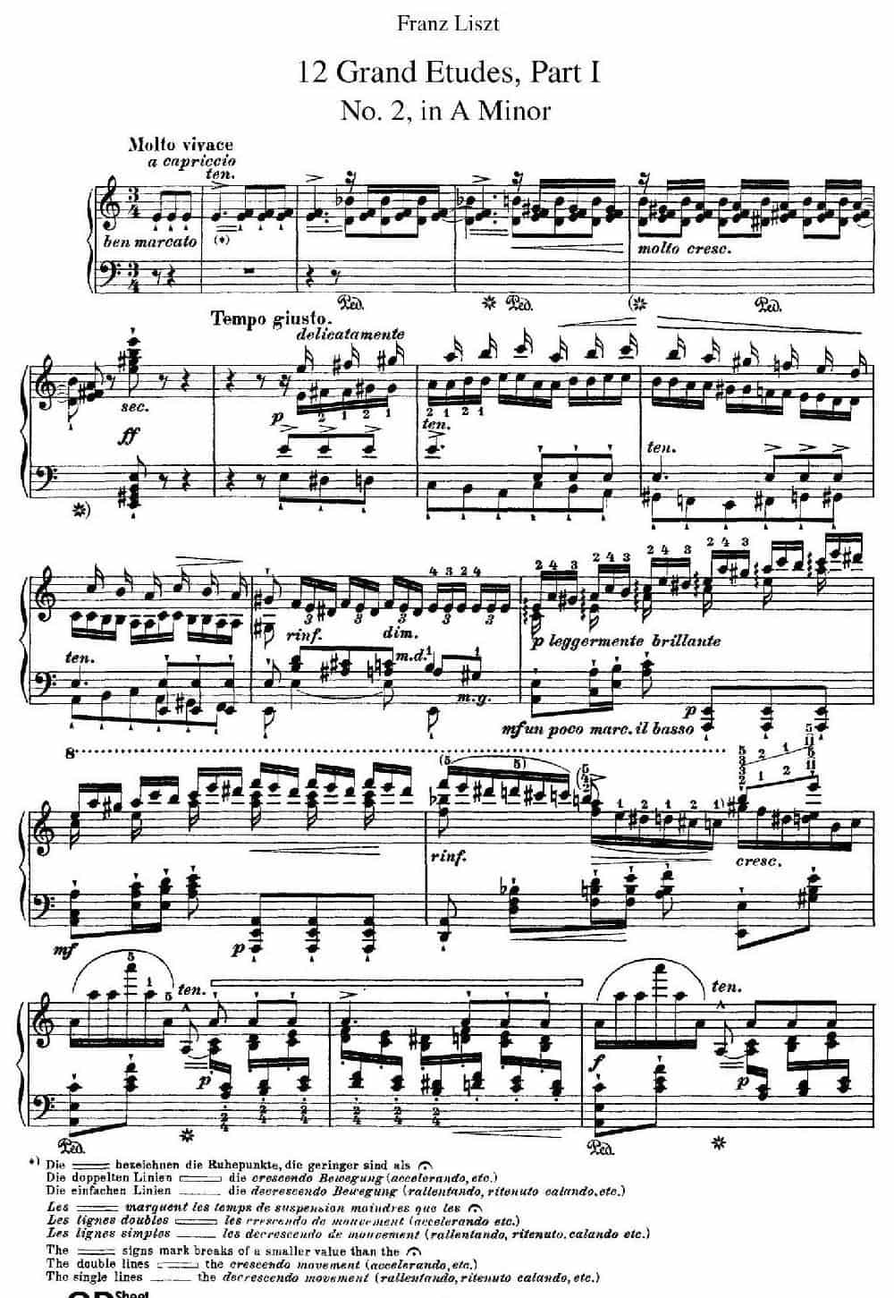 12 Grand Etudes S.137（12首华丽的练习曲·2） 钢琴乐谱_第1张