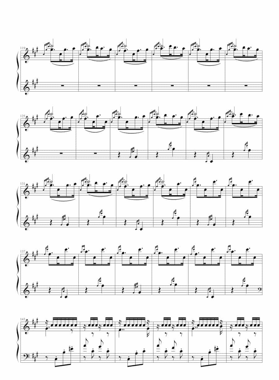 匈牙利狂想曲第二号 钢琴乐谱_第6张