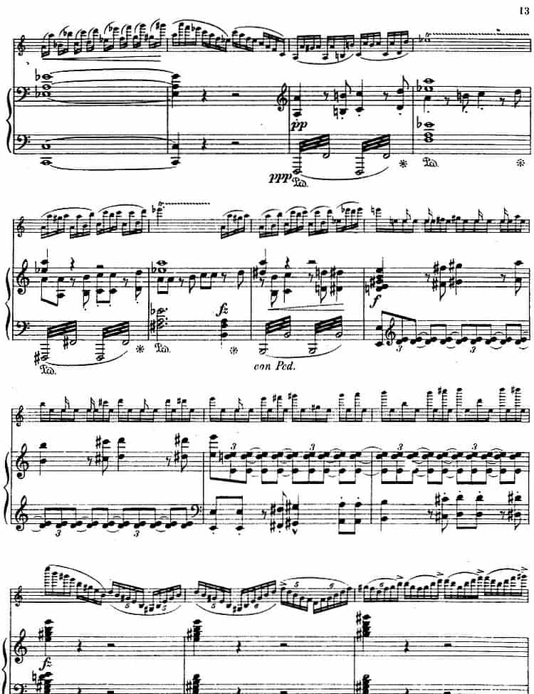 德沃夏克作品53号A小调协奏曲 （小提琴和钢琴） 钢琴乐谱_第11张