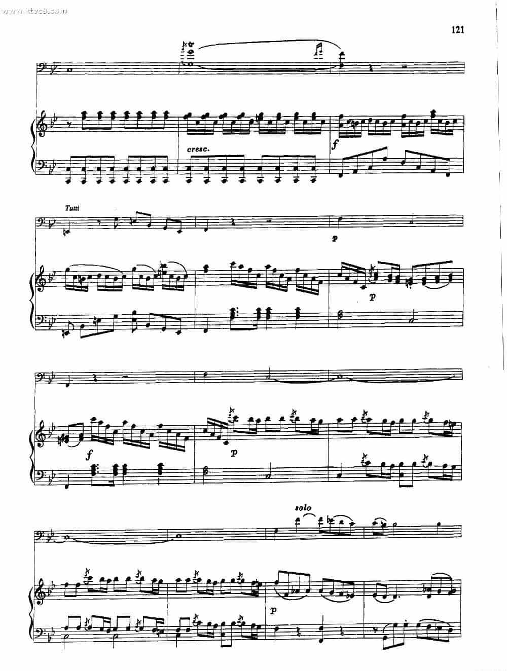 降B大调协奏曲（大管+钢琴伴奏） 铜管乐器谱_第6张