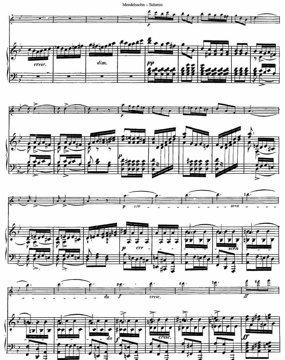 Scherzo（长笛+钢琴） 长笛乐谱_第4张