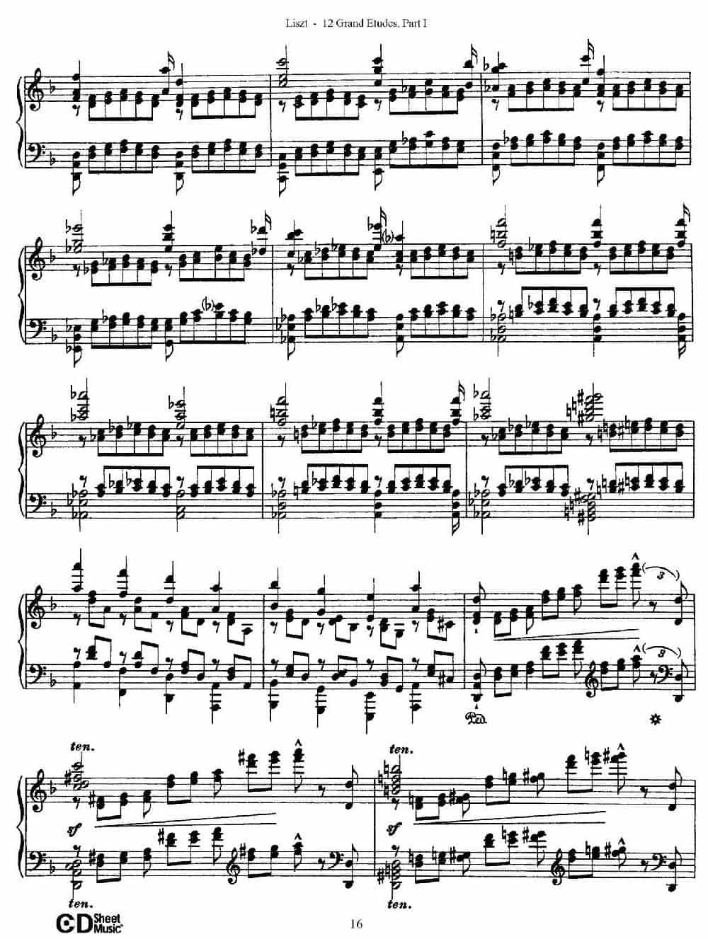 12 Grand Etudes S.137（12首华丽的练习曲·4） 钢琴乐谱_第4张