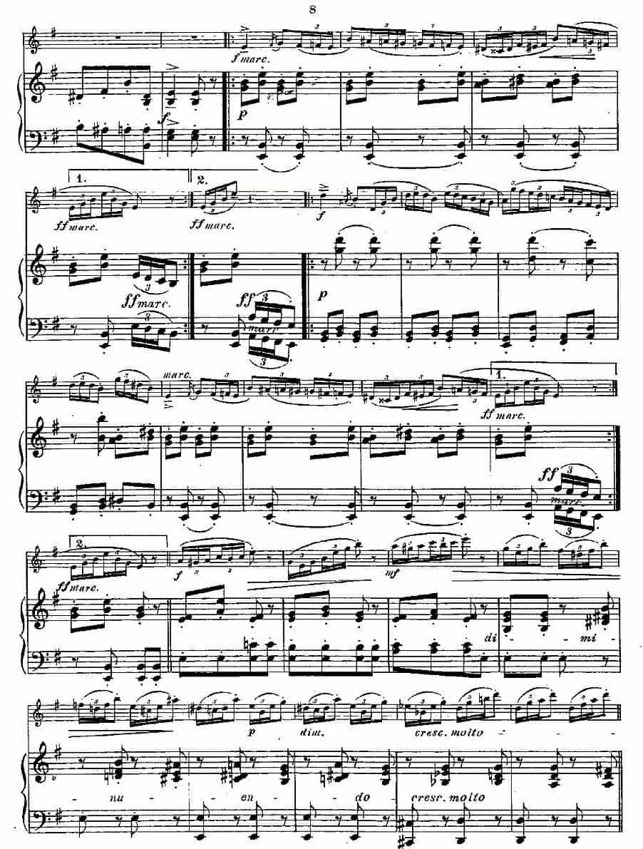 Fantaisies nationales. Op. 59, 3. （长笛+钢琴伴奏） 长笛乐谱_第7张