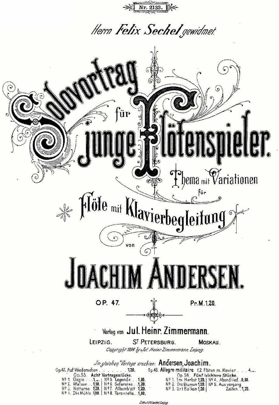 Solovortrag fur junge Flotenspieler.Op.47（长笛+钢琴伴奏） 长笛乐谱_第1张