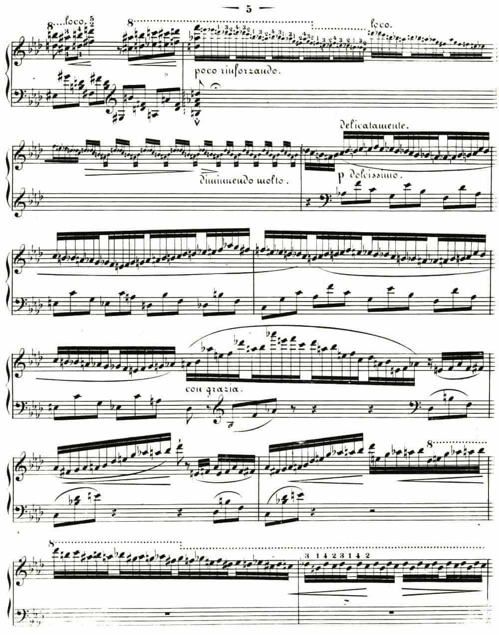 李斯特音乐会练习曲&nbsp;S144（2 轻盈 f小调 S144 La leggierezza F minor） 钢琴乐谱_第3张