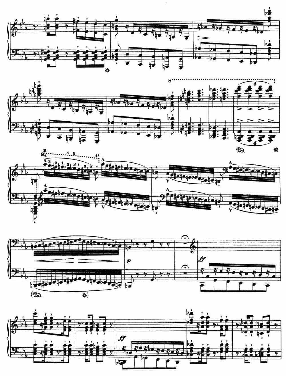 12首超级技巧练习曲：Wilde Jagd（狩猎） 钢琴乐谱_第2张