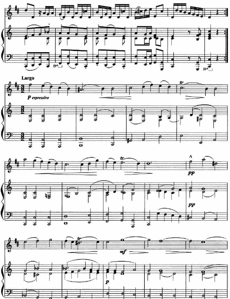 奏鸣曲第六首（小号+钢琴伴奏） 铜管乐器谱_第5张
