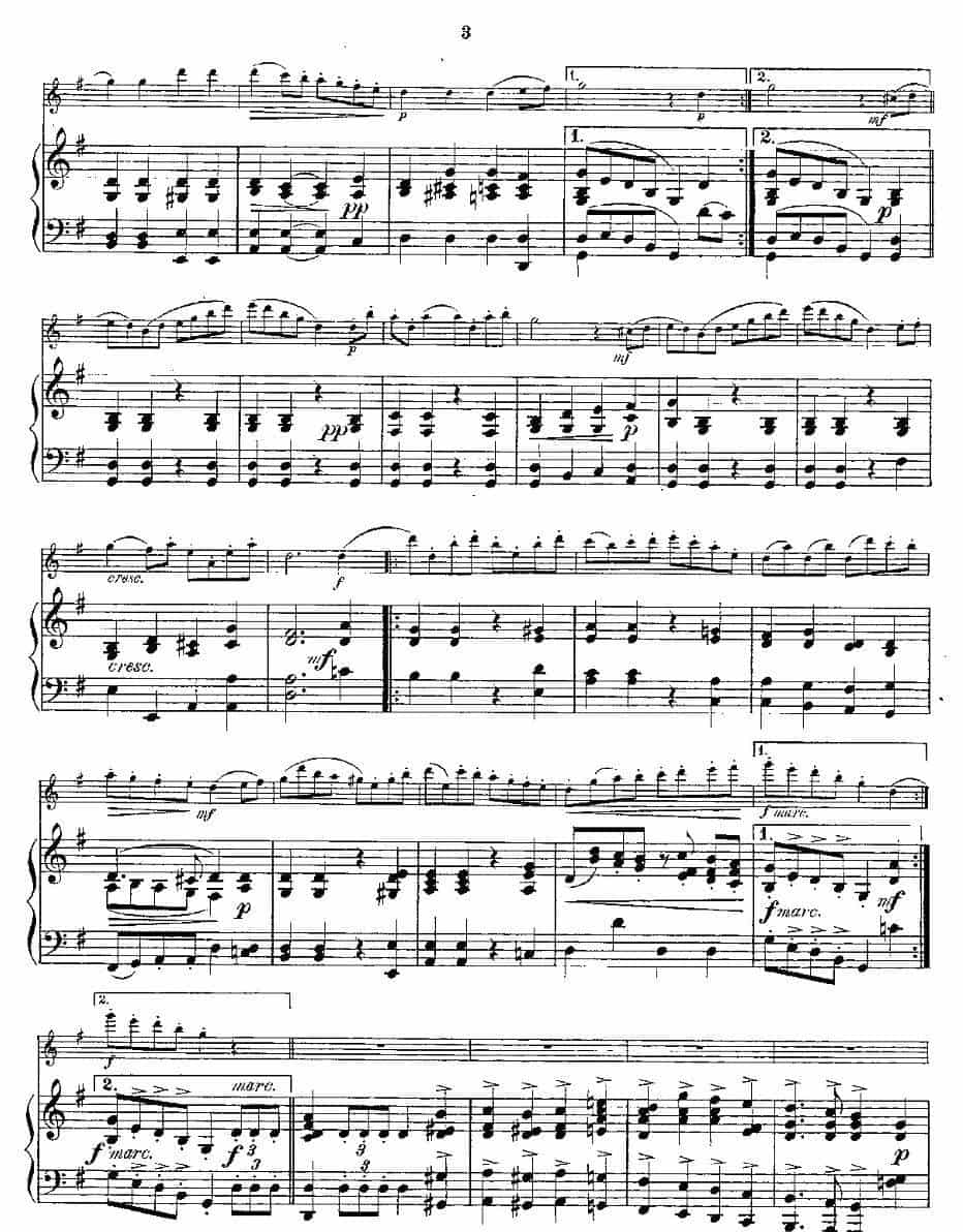 Solovortrag fur junge Flotenspieler.Op.47（长笛+钢琴伴奏） 长笛乐谱_第3张