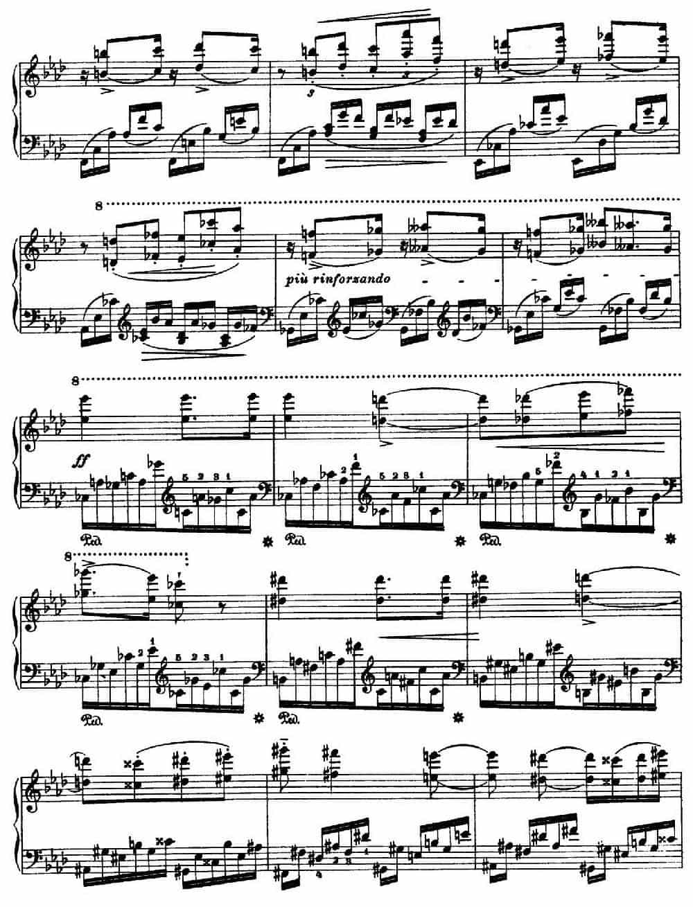 12 Etudes d'execution Transcendante S.139(12首超技练习曲·10) 钢琴乐谱_第3张