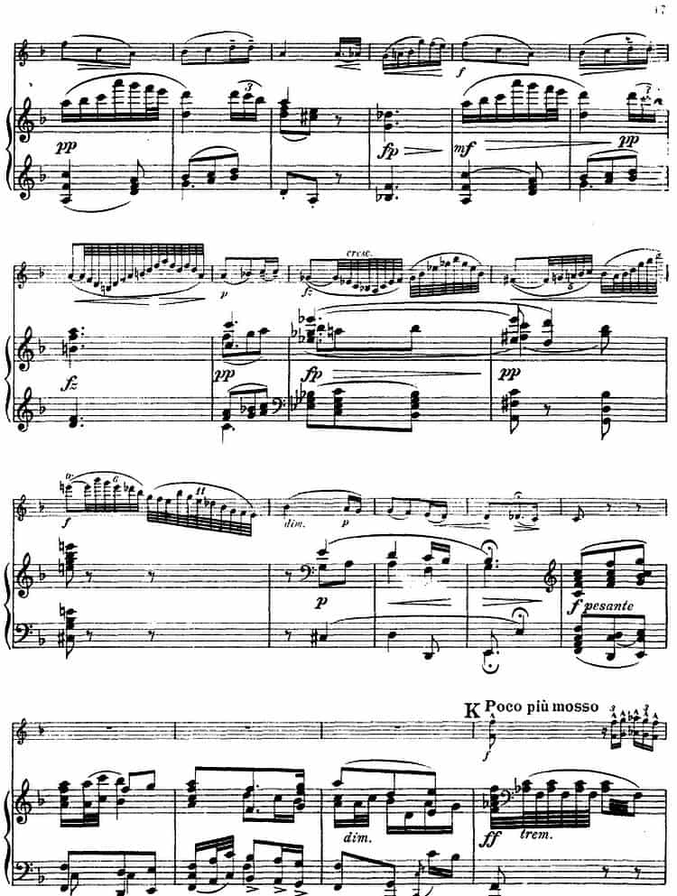 德沃夏克作品53号A小调协奏曲 （小提琴和钢琴） 钢琴乐谱_第15张