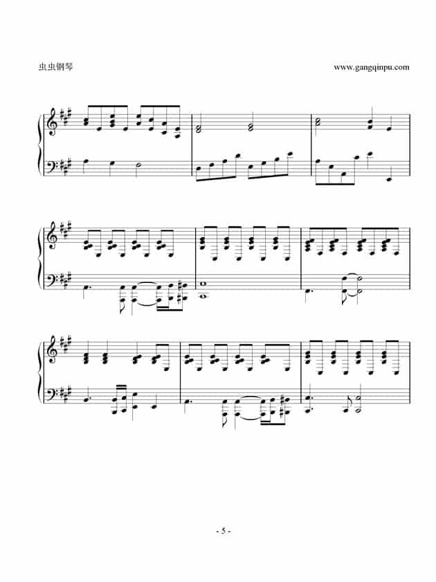 I love you（with ukulele） 钢琴乐谱_第5张