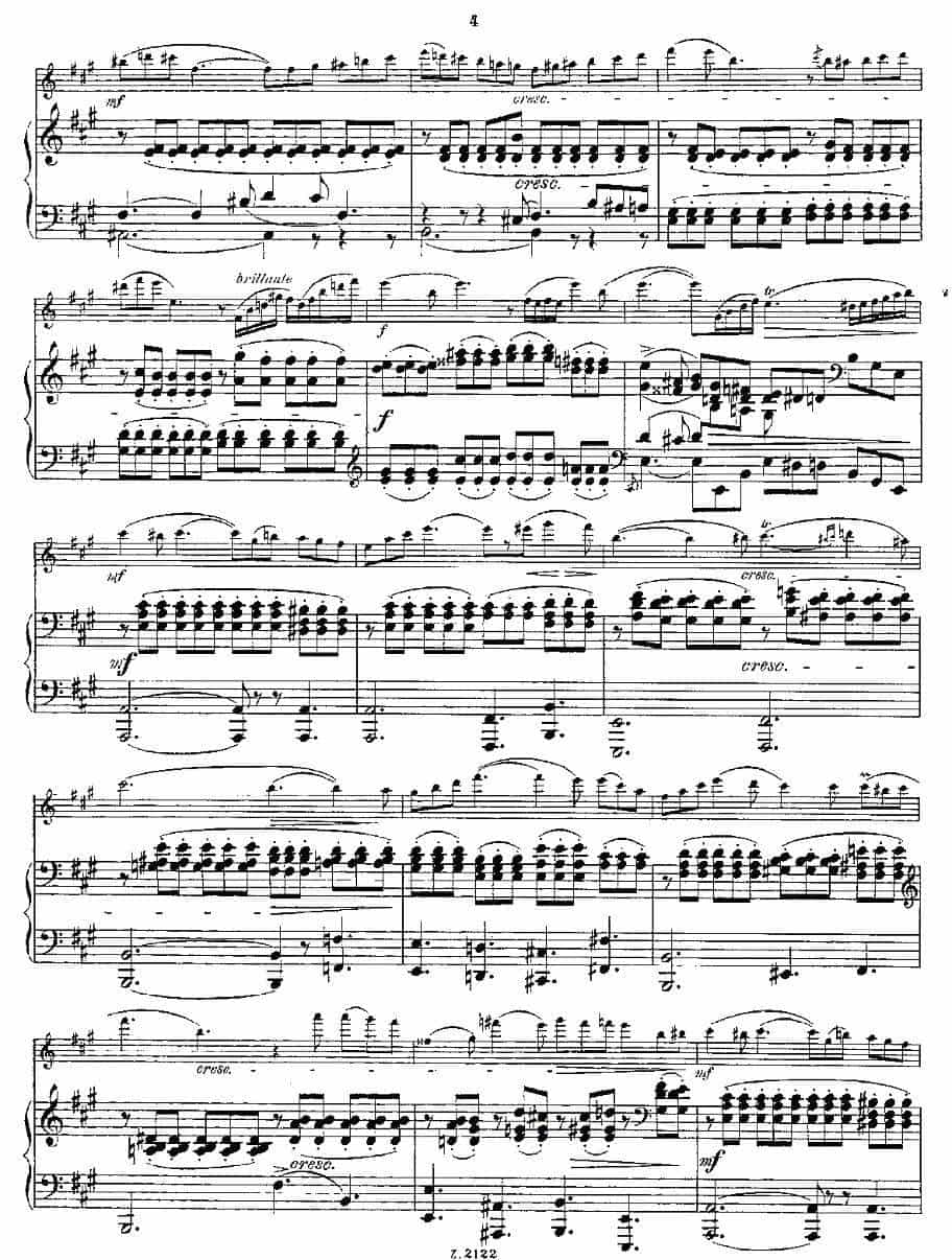 Wiedersehen.Op.46（长笛+钢琴伴奏） 长笛乐谱_第4张