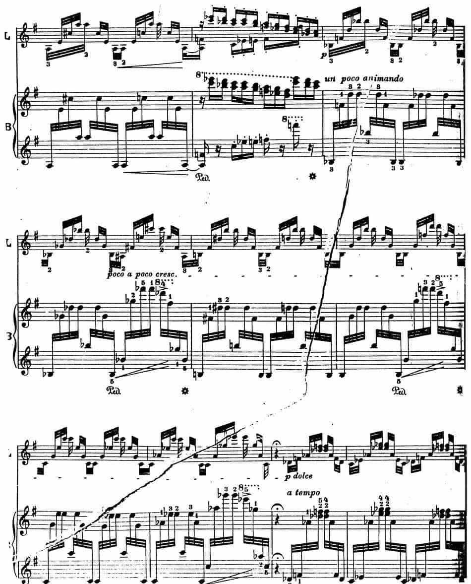 6首帕格尼尼大练习曲（Arpeggio Etude Nr.4） 钢琴乐谱_第5张
