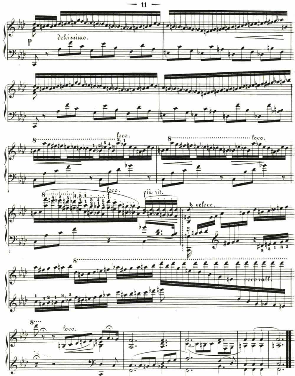 李斯特音乐会练习曲&nbsp;S144（2 轻盈 f小调 S144 La leggierezza F minor） 钢琴乐谱_第9张