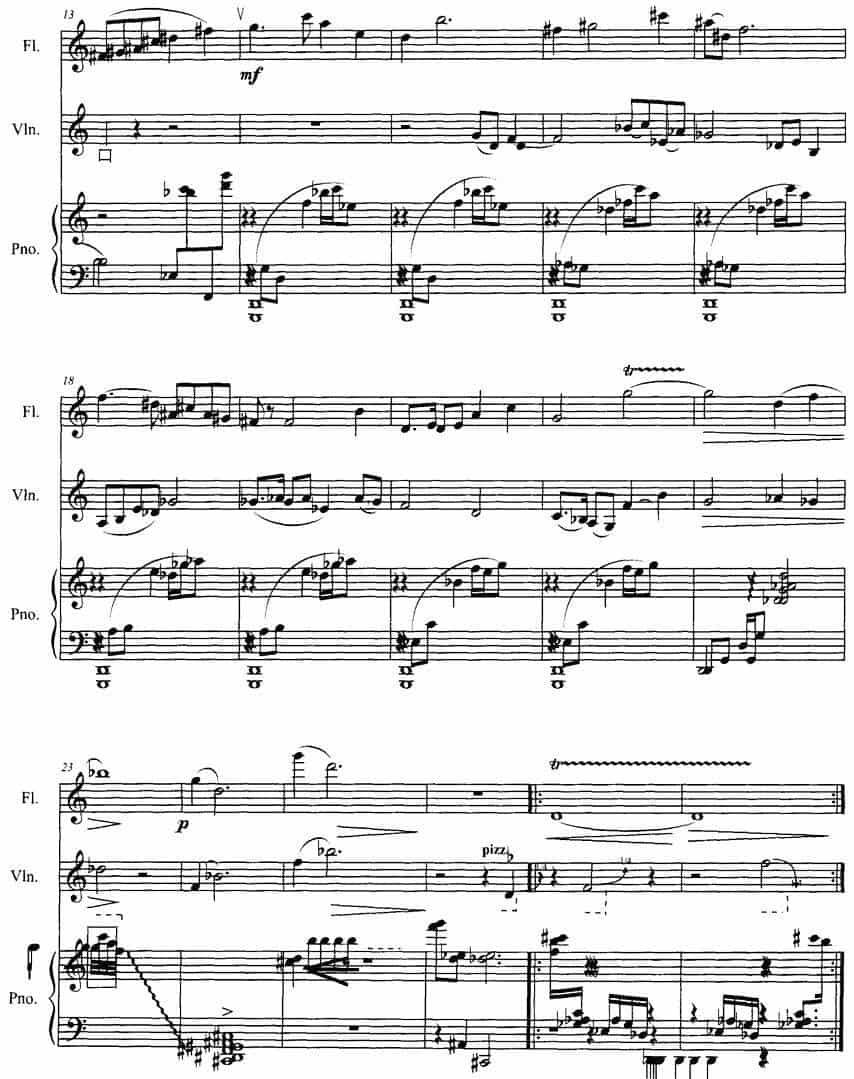 长笛与小提琴组曲：（一）古墓（带钢琴伴奏） 长笛乐谱_第2张