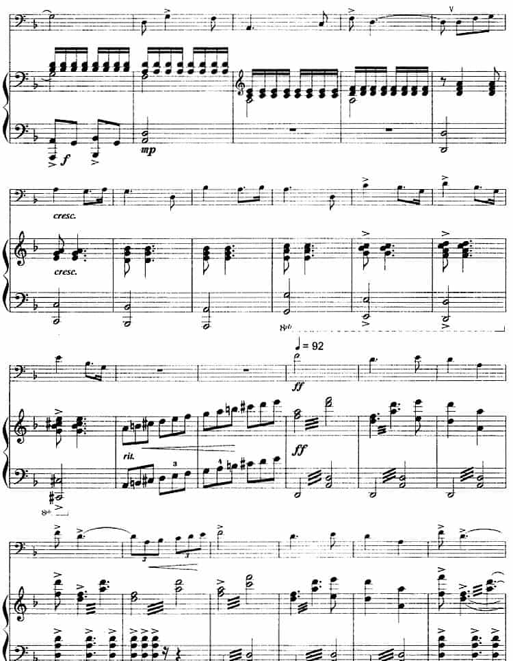 解放（舞剧《红色娘子军》选曲、长号+钢琴伴奏） 铜管乐器谱_第5张