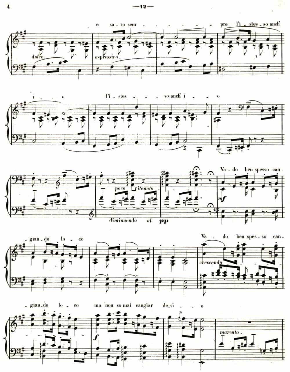 旅行岁月（第二集）意大利游记（罗沙小调 Canzometta del Salvator Rosa） 钢琴乐谱_第3张
