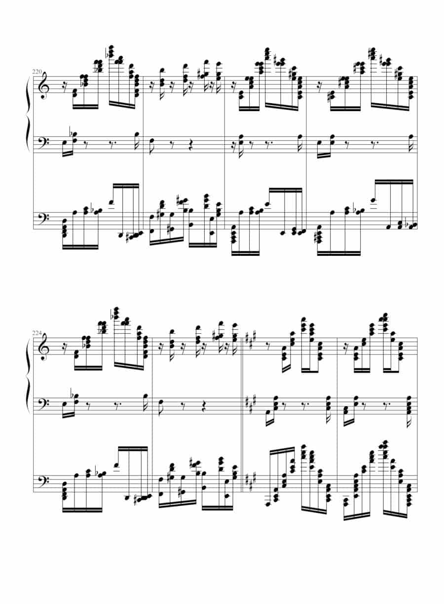 李斯特的帕格尼尼练习曲No. 6 钢琴乐谱_第16张