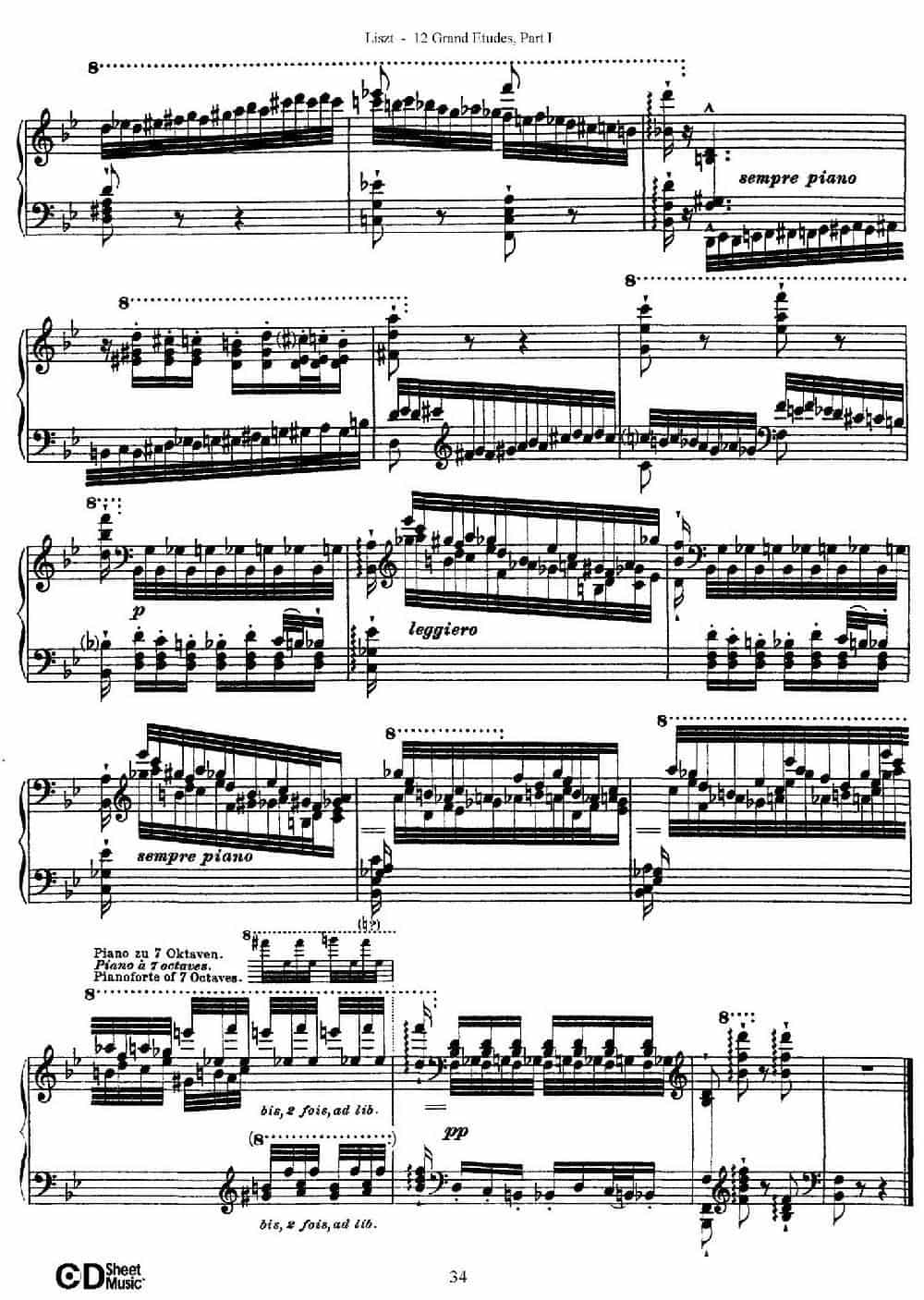12 Grand Etudes S.137（12首华丽的练习曲·5） 钢琴乐谱_第10张