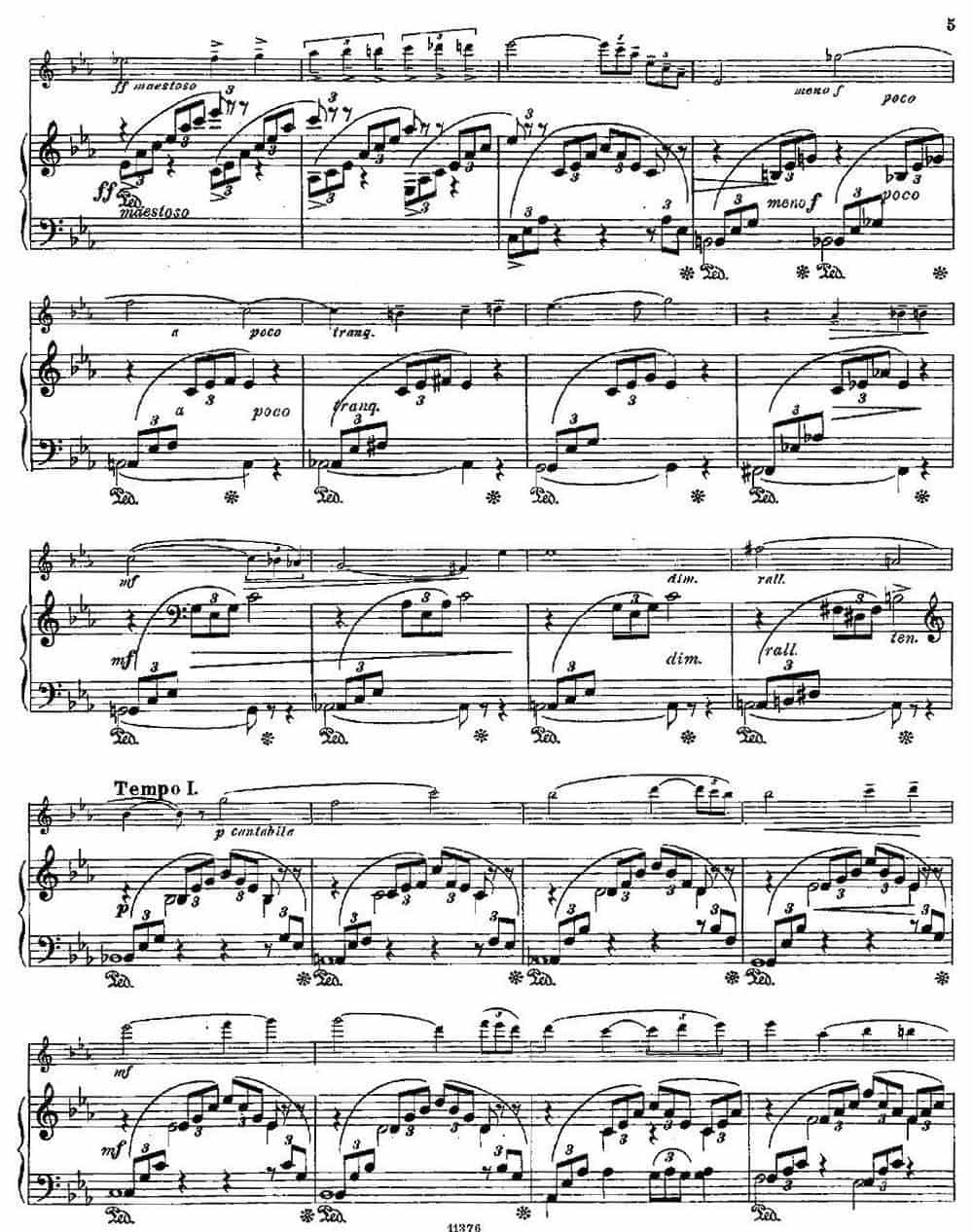 Le Calme（Op.57 No.1）（长笛+钢琴伴奏） 长笛乐谱_第4张