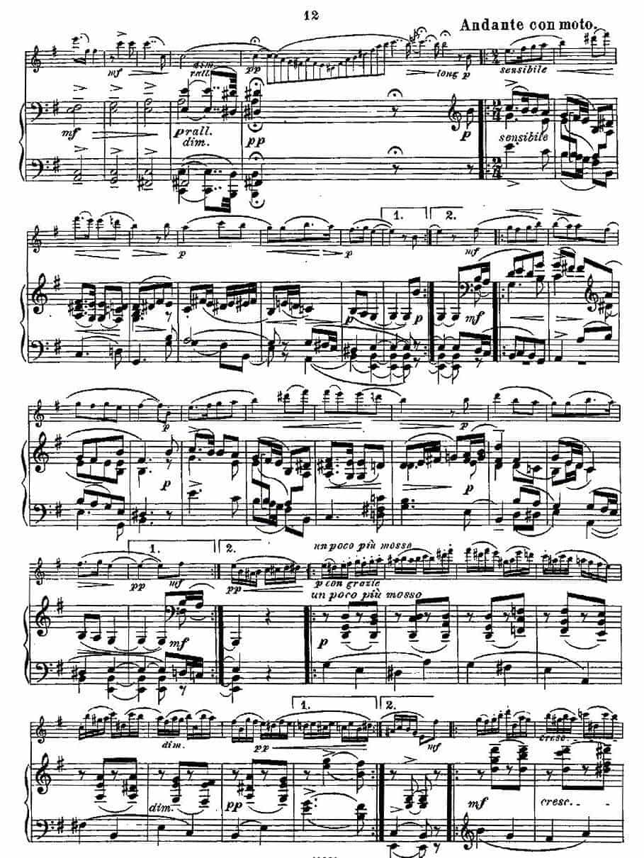Fantaisies nationales. Op. 59, 4. （长笛+钢琴伴奏） 长笛乐谱_第10张