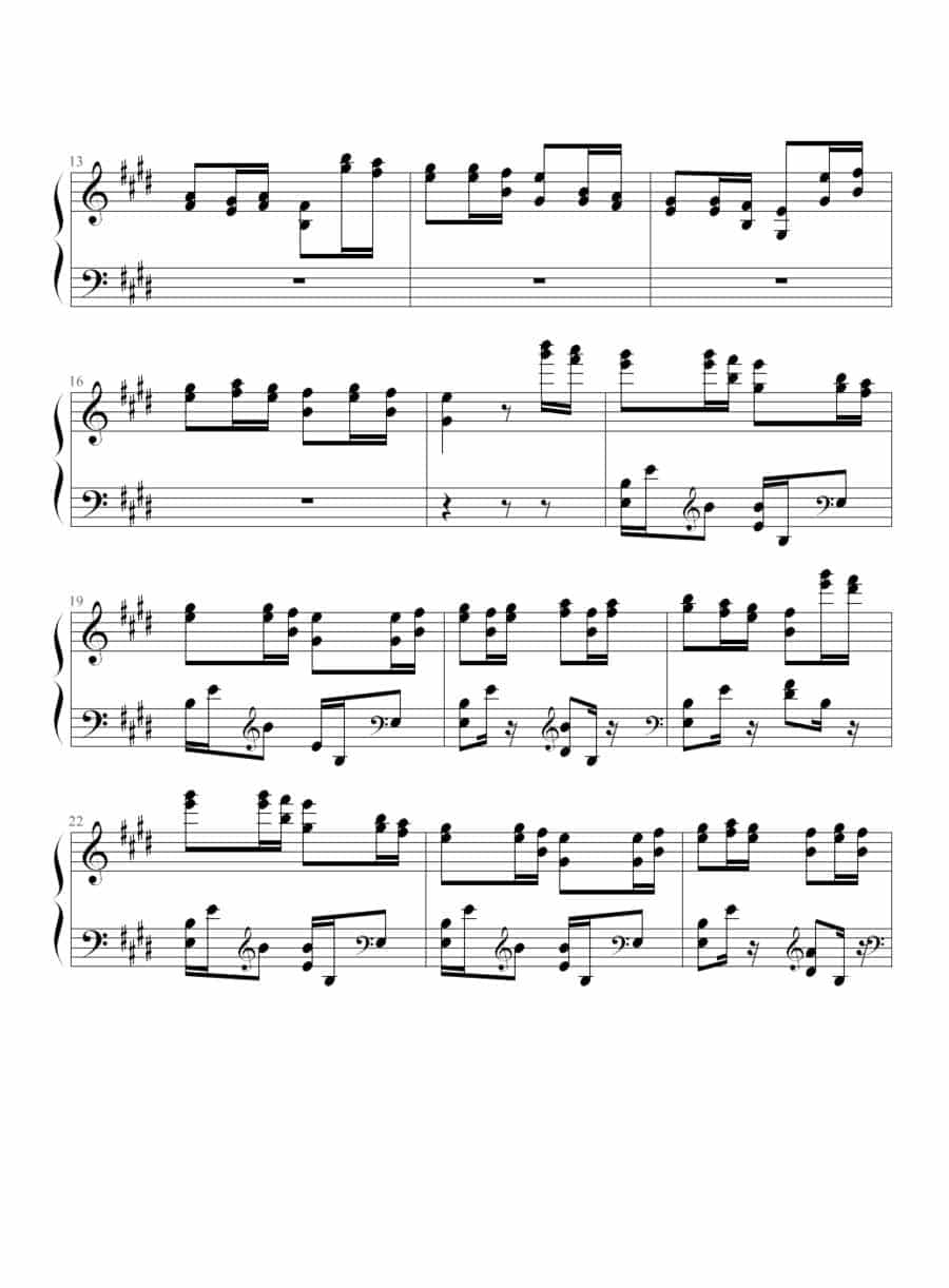 狩猎（练习曲） 钢琴乐谱_第2张