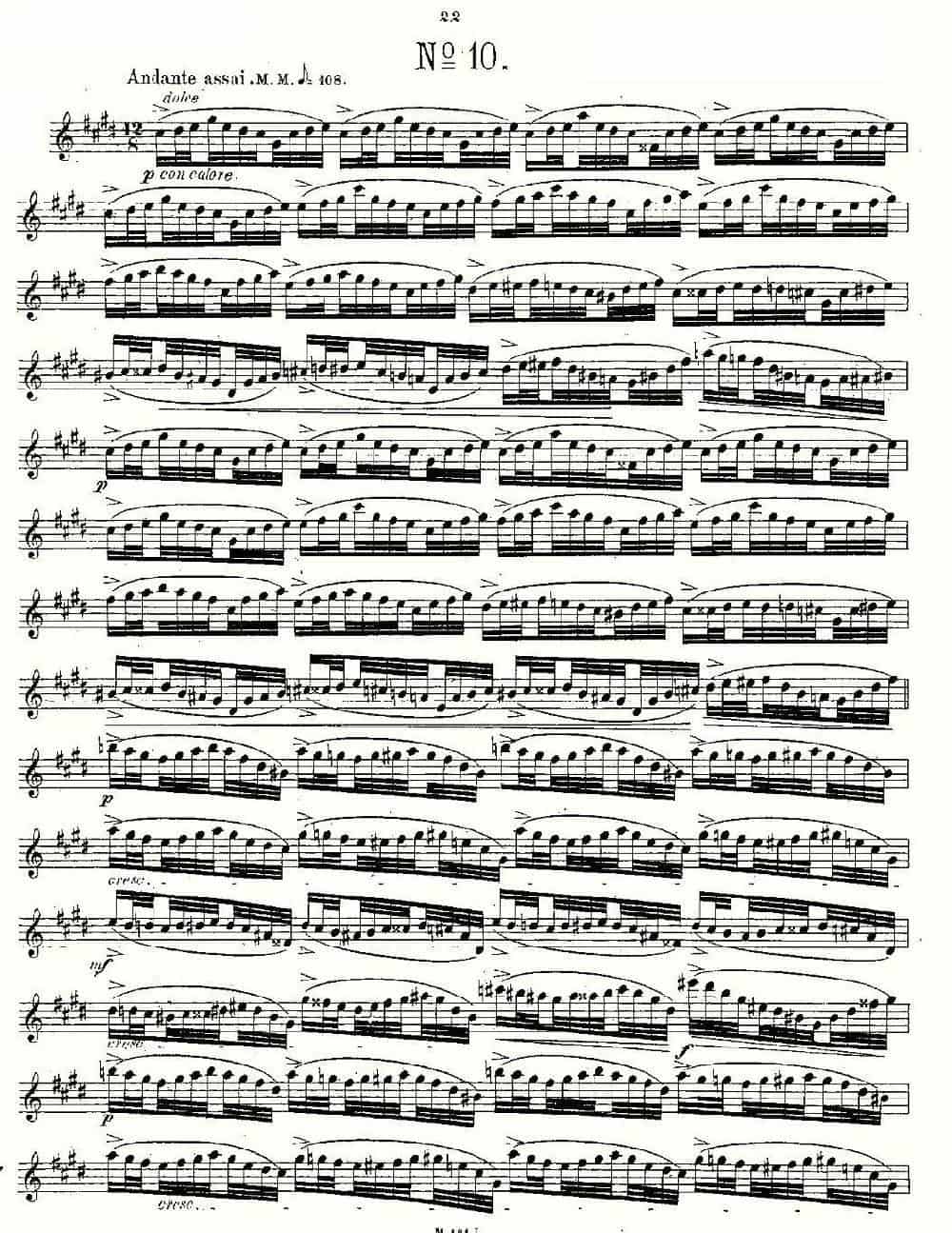 24首长笛练习曲 Op.15 之6—10 长笛乐谱_第10张