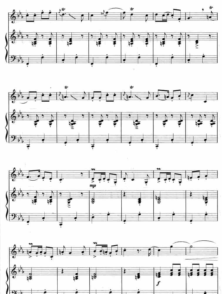 向往（曲笛+钢琴） 笛箫乐谱_第5张