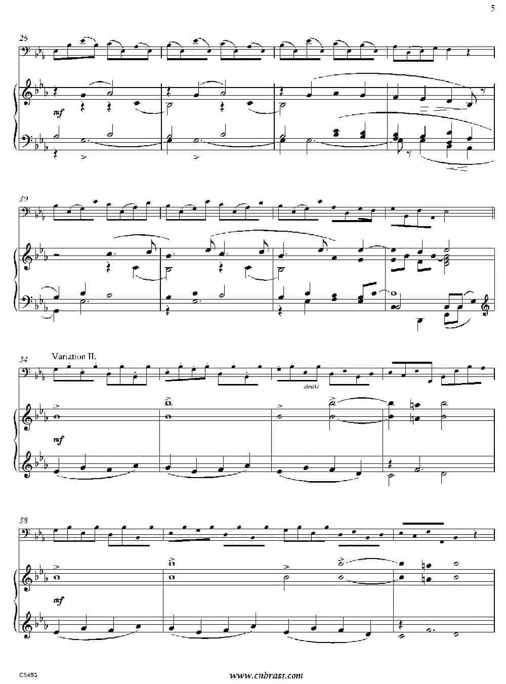 The Harmonious Blacksmith（巴松+钢琴伴奏） 铜管乐器谱_第3张