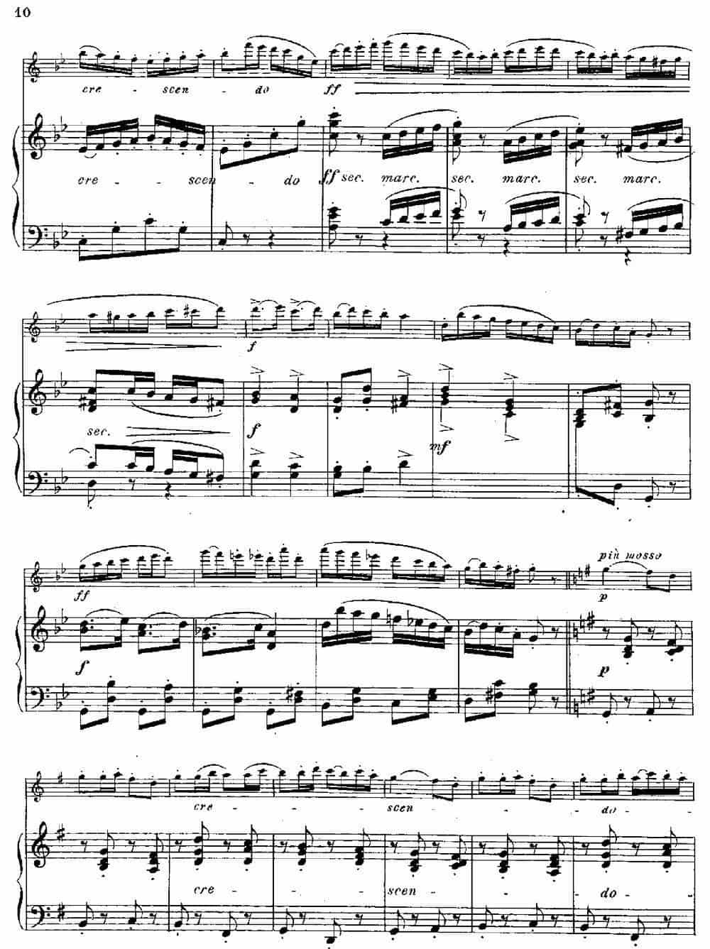 Fantaisies nationales.  Russe. （Op.59 No.3）（长笛+钢琴伴奏） 长笛乐谱_第9张