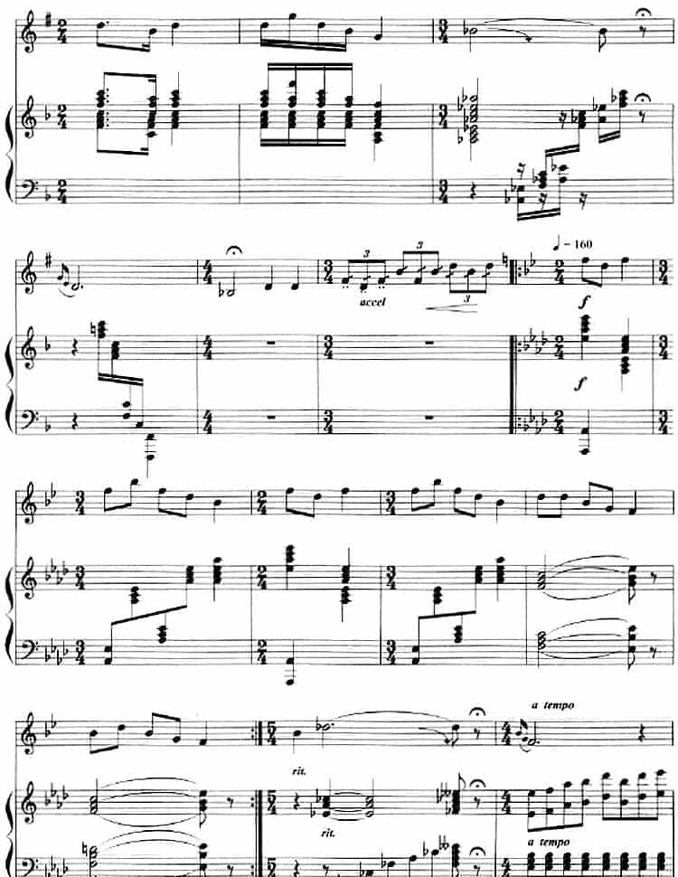 组曲《清水江畔》2.飞歌（小号+钢琴伴奏） 铜管乐器谱_第2张