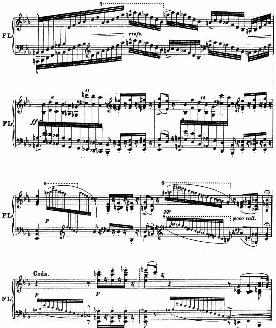 6首帕格尼尼大练习曲（Andantino capriccioso） 钢琴乐谱_第10张