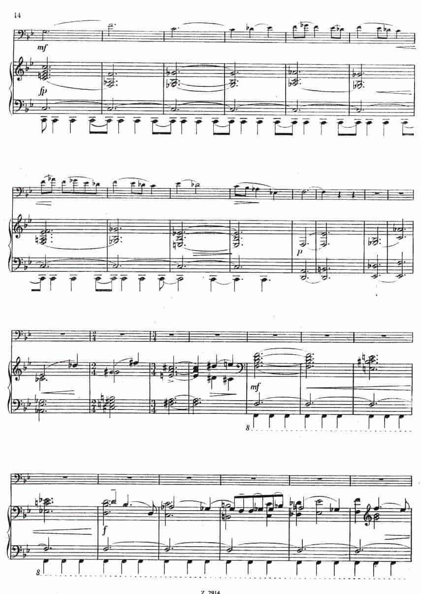 CONCERTINO（Ⅱ）（钢琴伴奏巴松协奏曲） 铜管乐器谱_第4张