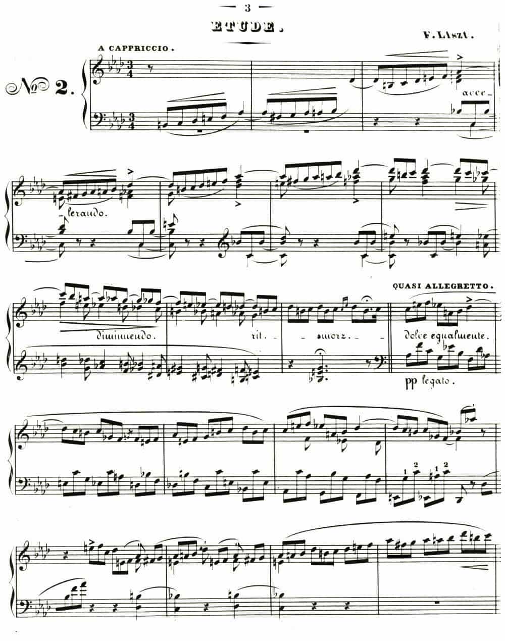 李斯特音乐会练习曲&nbsp;S144（2 轻盈 f小调 S144 La leggierezza F minor） 钢琴乐谱_第1张
