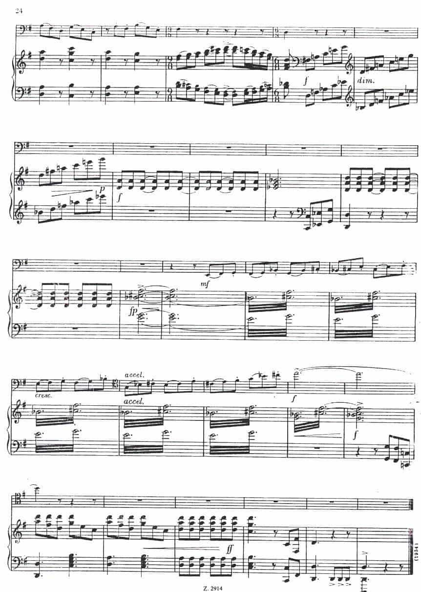CONCERTINO（Ⅲ）（钢琴伴奏巴松协奏曲） 铜管乐器谱_第10张