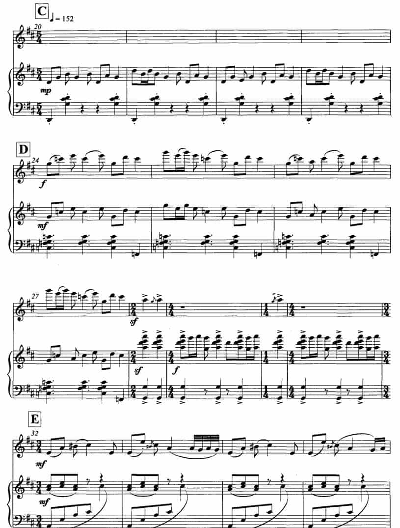飞歌（笛子协奏曲+钢琴伴奏)P1—1） 笛箫乐谱_第3张