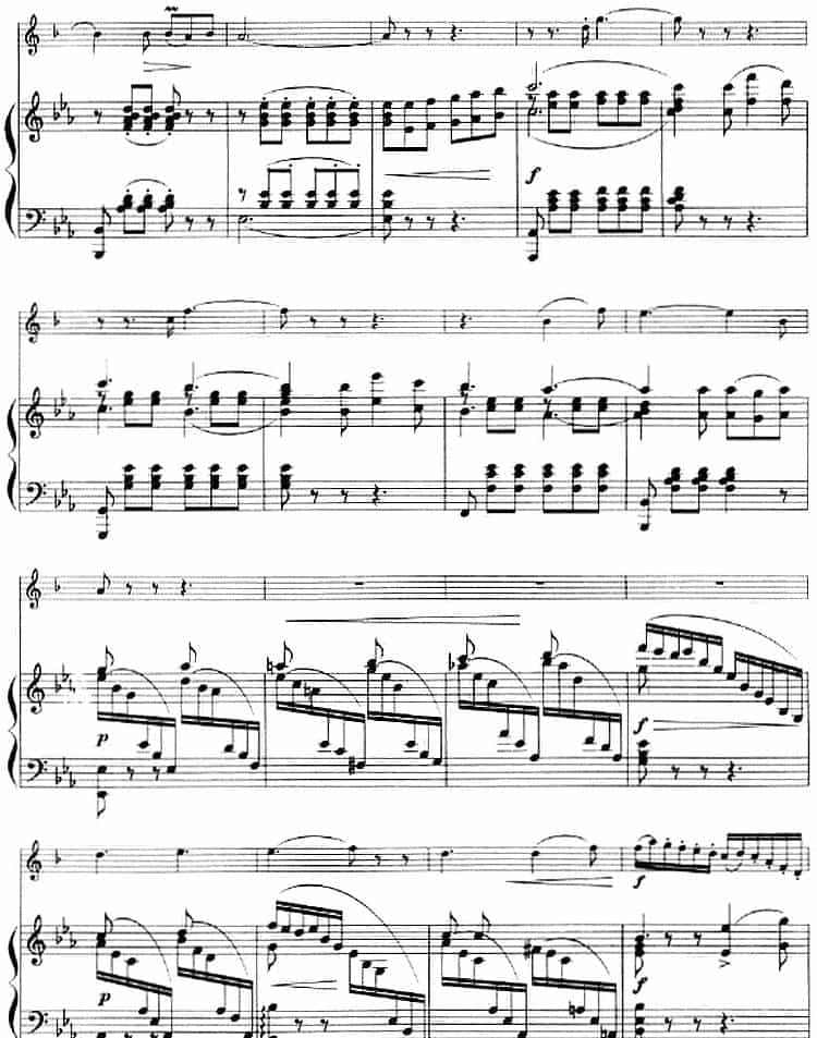 音乐会回旋曲（小号+钢琴伴奏） 铜管乐器谱_第2张