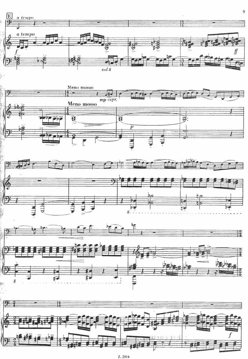 CONCERTINO（Ⅰ）（钢琴伴奏巴松协奏曲） 铜管乐器谱_第9张