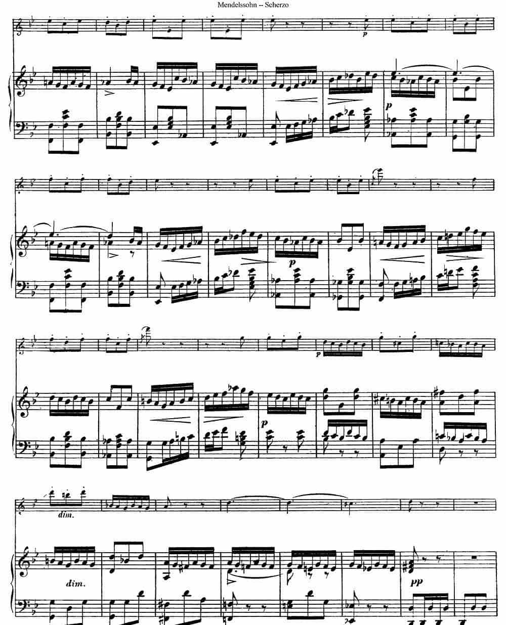 Scherzo（长笛+钢琴） 长笛乐谱_第7张