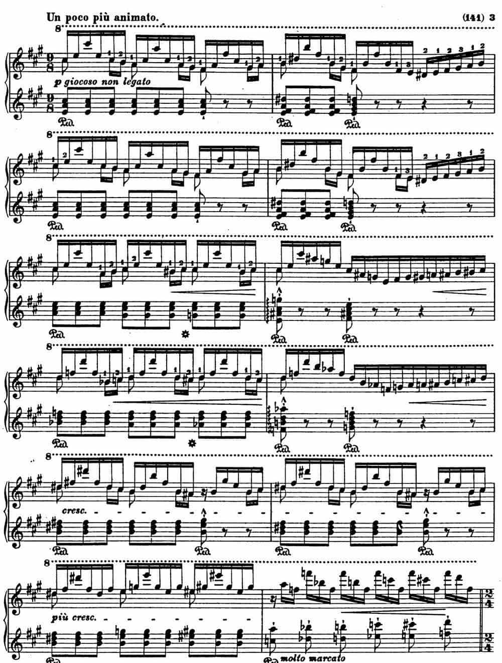 李斯特音乐会练习曲 S145（1 S145 森林的呼啸 Waldesrauschen） 钢琴乐谱_第2张