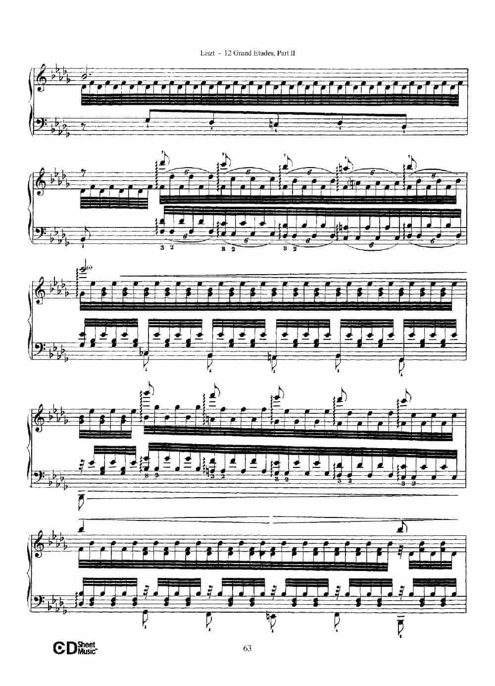 12 Grand Etudes S.137（12首华丽的练习曲·12） 钢琴乐谱_第2张