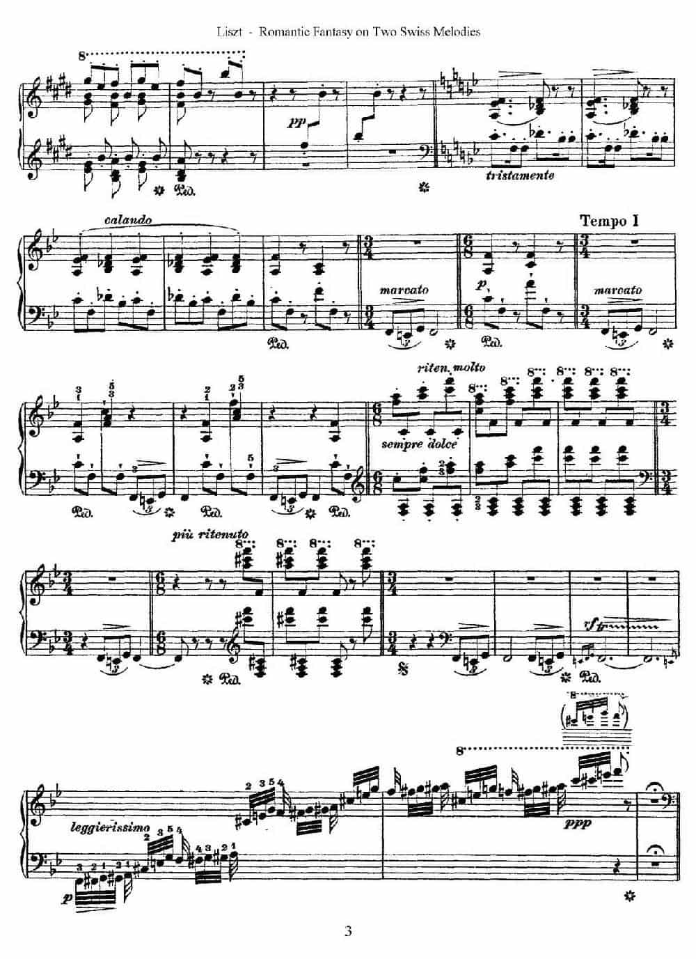 Romantic Fantasy on 2 Swiss Melodies Op.5(浪漫幻想曲) 钢琴乐谱_第3张