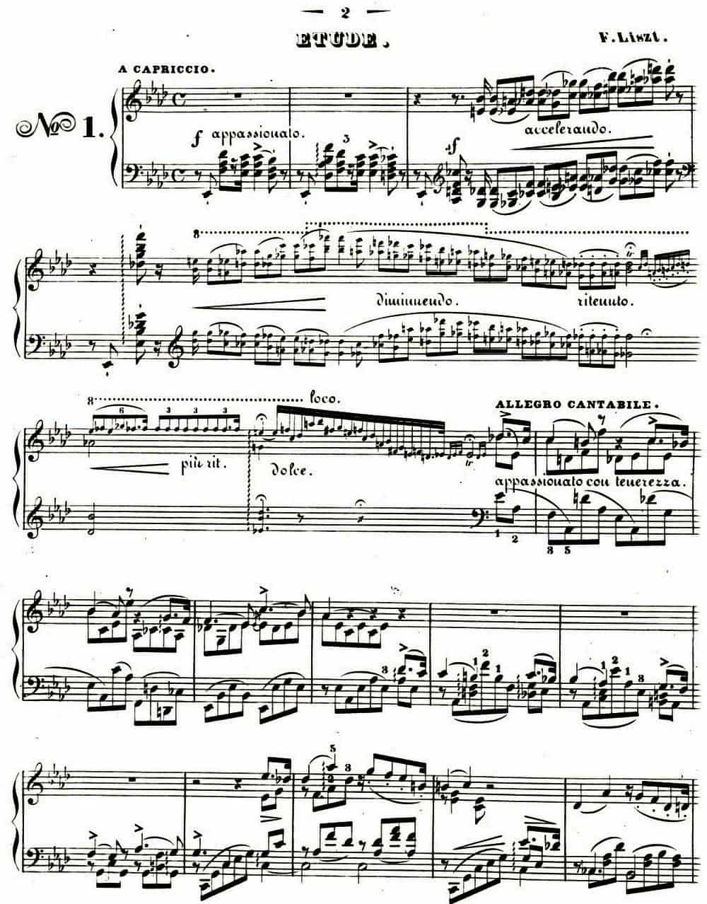 李斯特音乐会练习曲&nbsp;S144（1 悲歌 降A大调 S144 Il） 钢琴乐谱_第1张