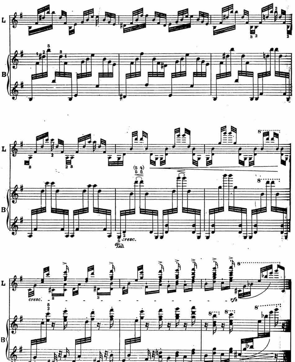 6首帕格尼尼大练习曲（Arpeggio Etude Nr.4） 钢琴乐谱_第3张