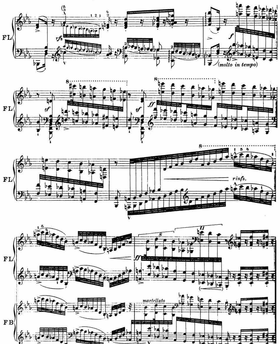 6首帕格尼尼大练习曲（Andantino capriccioso） 钢琴乐谱_第4张