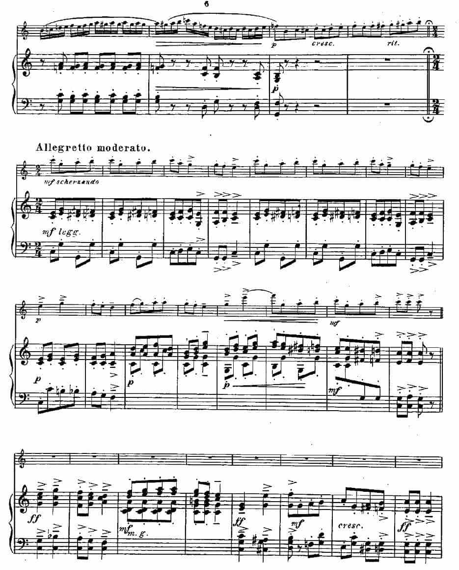 Fantaisies nationales. Op. 59, 6. （长笛+钢琴伴奏） 长笛乐谱_第5张