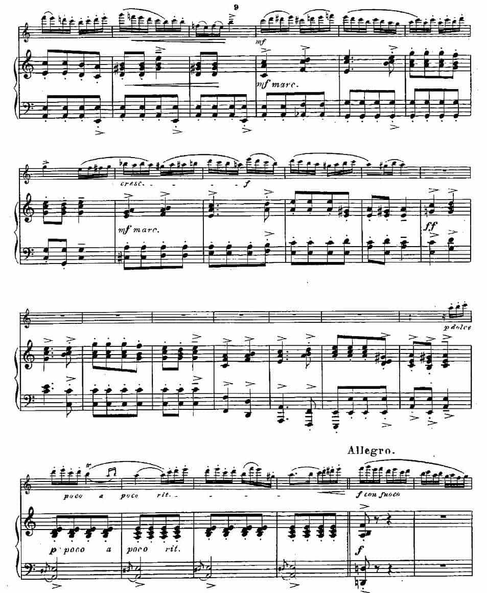 Fantaisies nationales. Op. 59, 6. （长笛+钢琴伴奏） 长笛乐谱_第8张