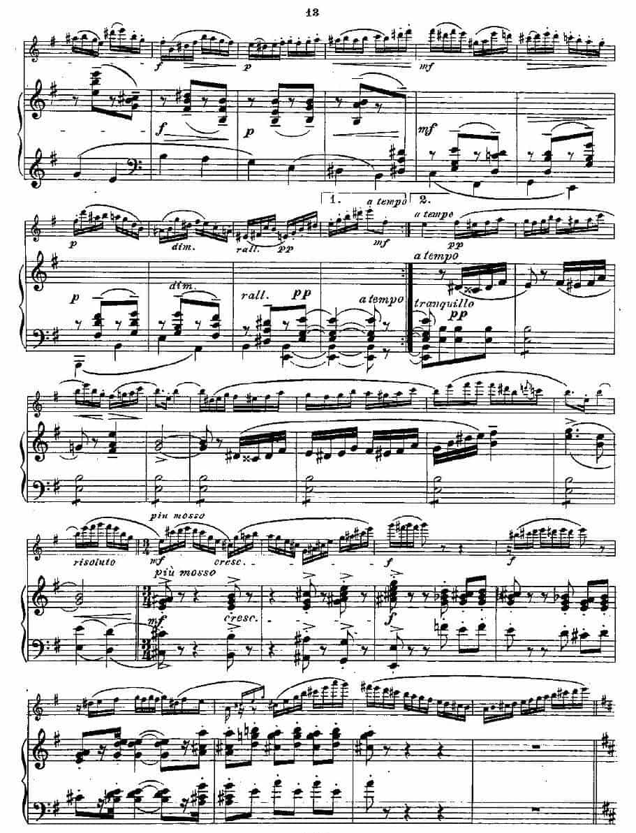Fantaisies nationales. Op. 59, 4. （长笛+钢琴伴奏） 长笛乐谱_第11张